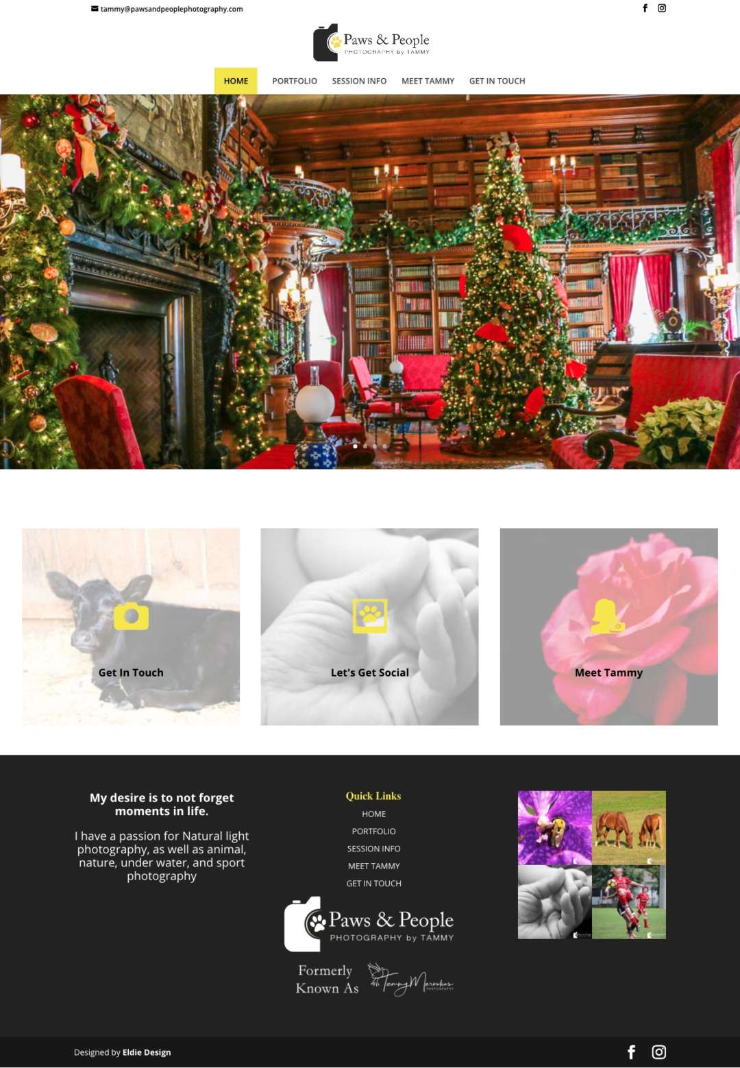 This is a photo of a website designed by Eldie Design, a Johnson City Web Design Company.