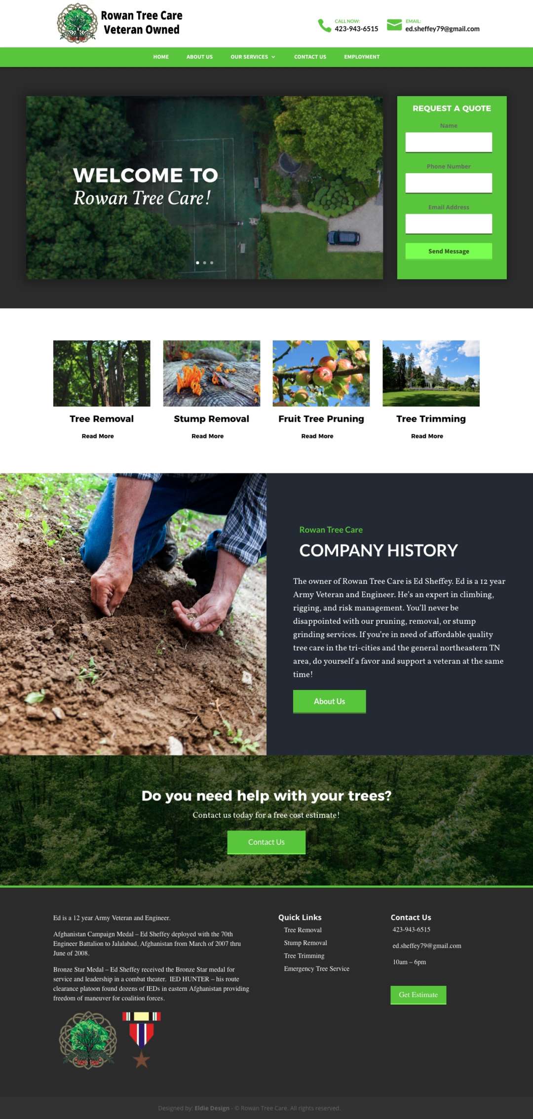 This is a photo of a website designed by Eldie Design, a Johnson City Web Design Company.
